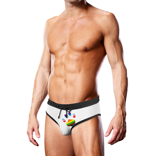 Prowler Zwembroek White Oversized Paw