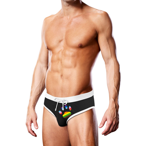 Prowler Zwembroek Black Oversized Paw
