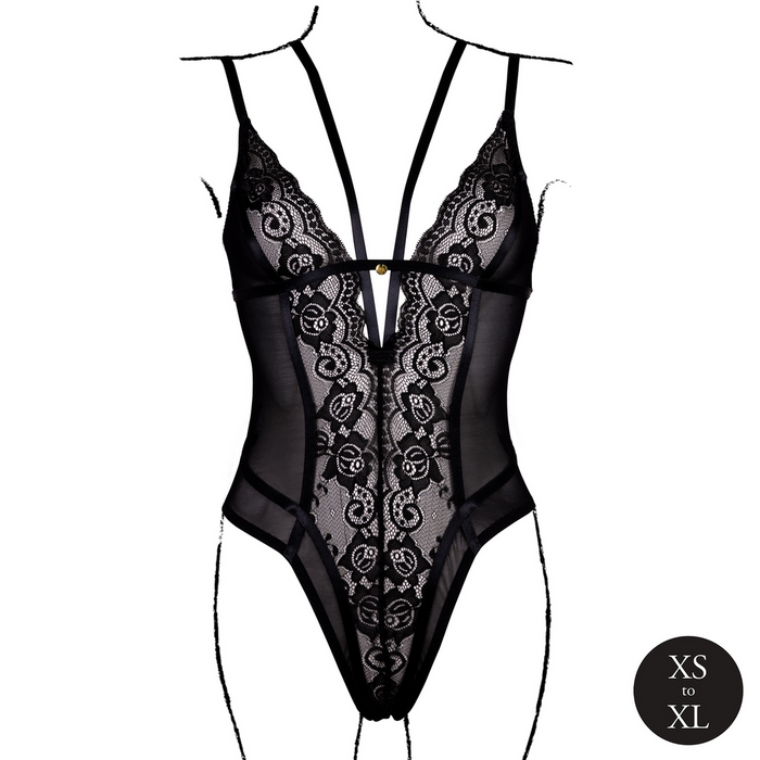 Le Désir Wireless Lace Bodysuit Zwart