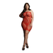 Le Désir Star Rhinestone Dress Red Plus Size