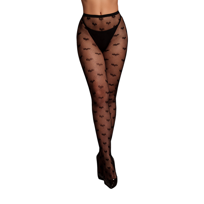 Le Désir Heart Patterned Tights Zwart