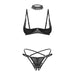 Obsessive Donarella Lingerie Set Met Open Kruis Zwart