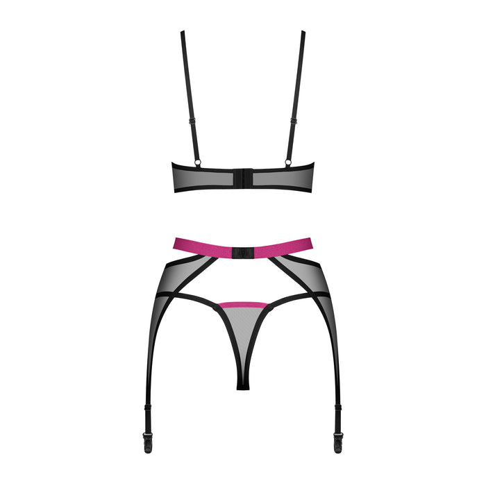 Obsessive Novenes Lingerie Set 3 Stuks Zwart