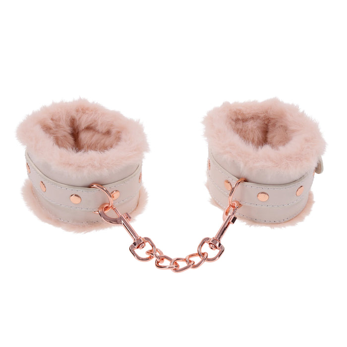 Sportsheets S&m Peaches ‘n Creame Fur Handcuffs Cream