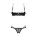 Obsessive Nutris Lingerie Set Open Kruis 2 Stuks Zwart