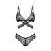 Obsessive Blomentis Lingerie Set 2 Stuks Zwart