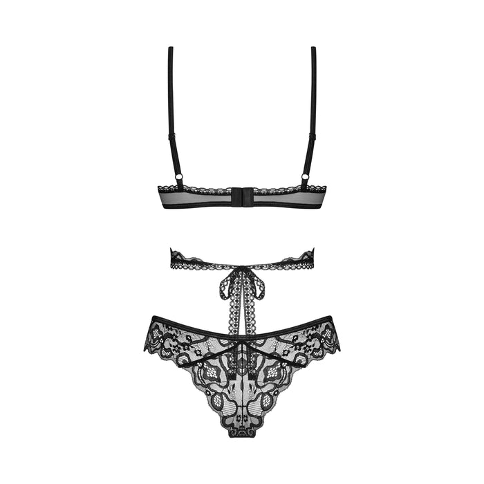 Obsessive Blomentis Lingerie Set 2 Stuks Zwart