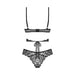 Obsessive Blomentis Lingerie Set 2 Stuks Zwart