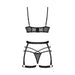 Obsessive Blomentis Lingerie Set 3 Stuks Zwart