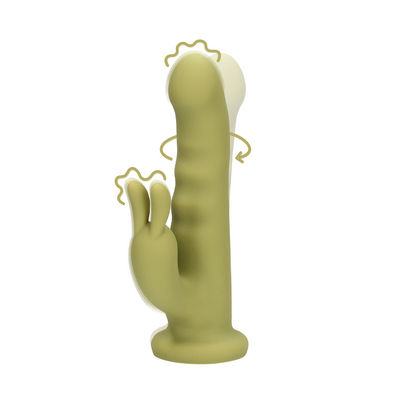 Loveline Roterende Rabbit Vibrator Spring Sage 19 cm