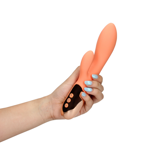 Loveline Rabbit Vibrator Ceramic Peach 22 cm