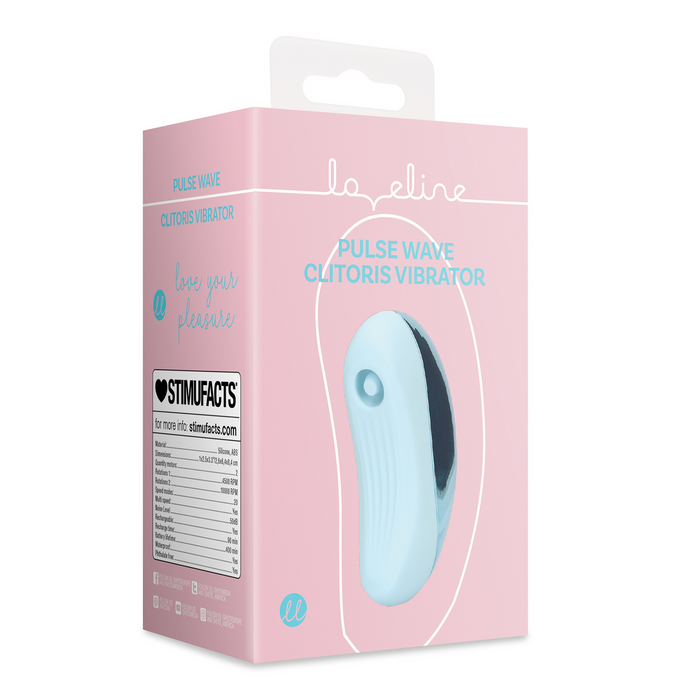 Loveline Pulse Wave Clitoris Vibrator Arctic Blue 8 cm