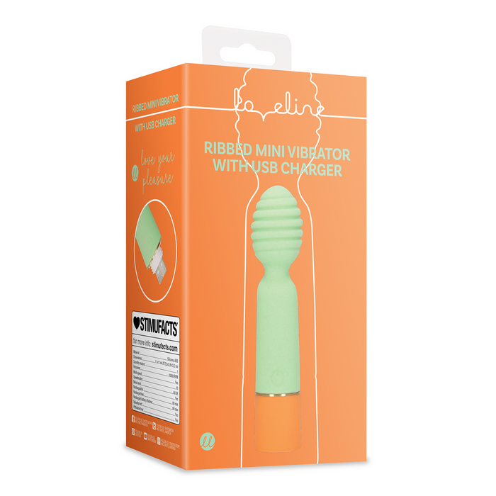 Loveline Ribbed Mini Vibrator Spring Sage 12 cm