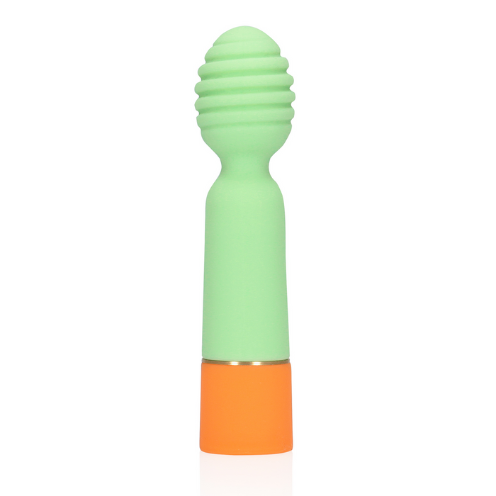 Loveline Ribbed Mini Vibrator Spring Sage 12 cm