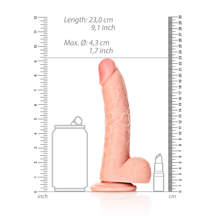 RealRock Gebogen Realistische Dildo Met Ballen 20,5 Cm