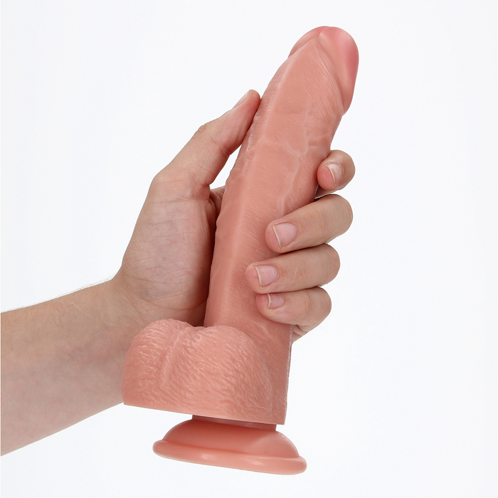 RealRock Gebogen Realistische Dildo Met Ballen 20,5 Cm