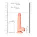 RealRock Rechte Realistische Dildo Met Ballen 18 Cm