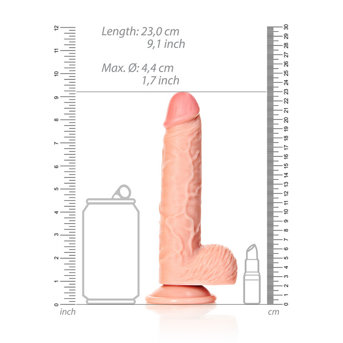 RealRock Rechte Realistische Dildo Met Ballen 20,5 Cm