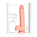 RealRock Rechte Realistische Dildo Met Ballen 25,5 Cm