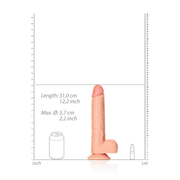 RealRock Rechte Realistische Dildo Met Ballen 28 Cm