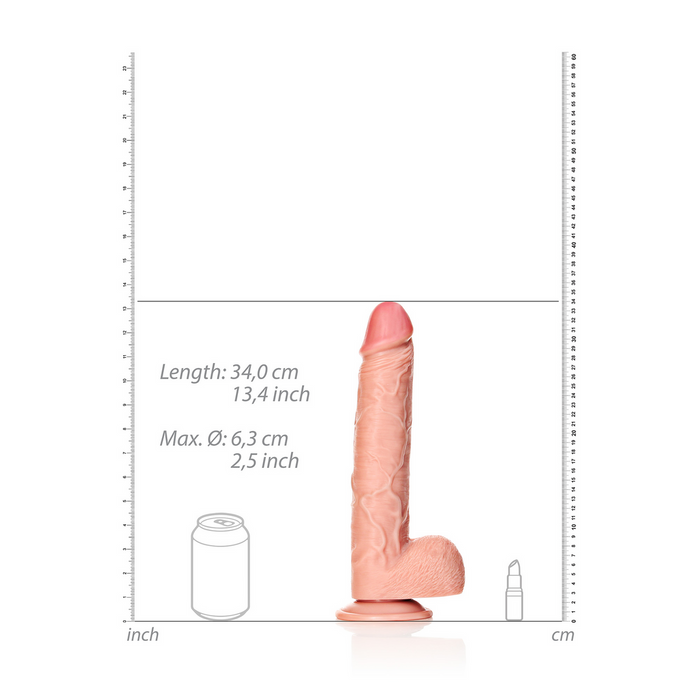 RealRock Rechte Realistische Dildo Met Ballen 30,5 Cm