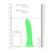 Realrock Slim Realistic Dildo With Suction Cup Glow In The Dark 7'' / 18 Cm