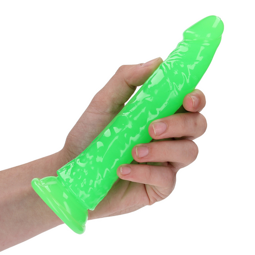 Realrock Slim Realistic Dildo With Suction Cup Glow In The Dark 7'' / 18 Cm