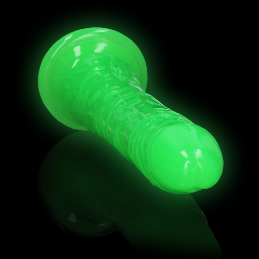 Realrock Slim Realistic Dildo With Suction Cup Glow In The Dark 8'' / 20 Cm