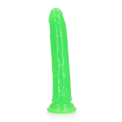 Realrock Slim Realistic Dildo With Suction Cup Glow In The Dark 9'' / 22,5 Cm