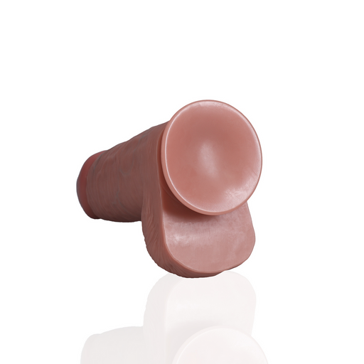 RealRock Extra Dikke Dildo Met Ballen 25,4 Cm