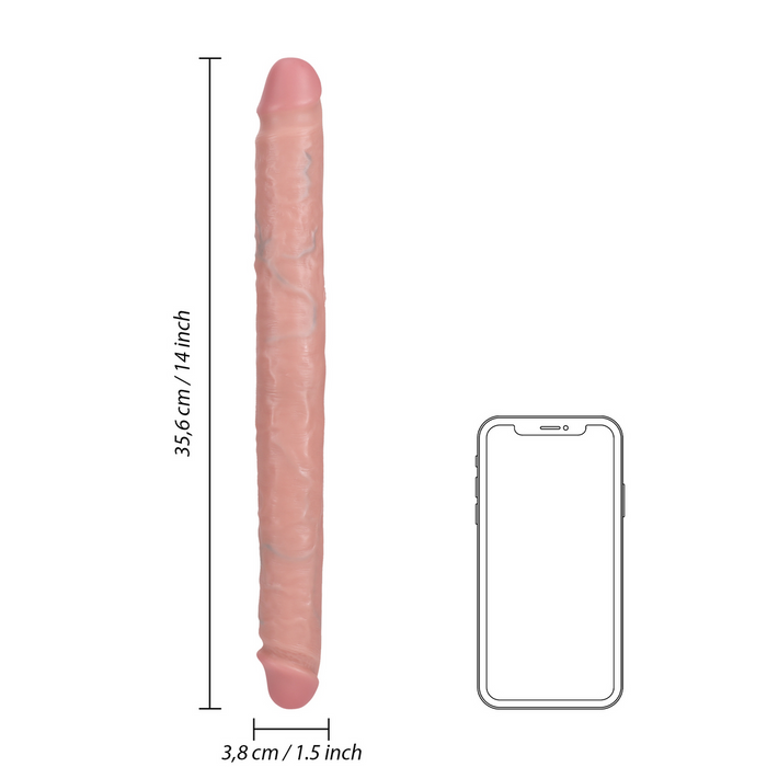 RealRock Dunne Dubbele Dildo 35.6 Cm