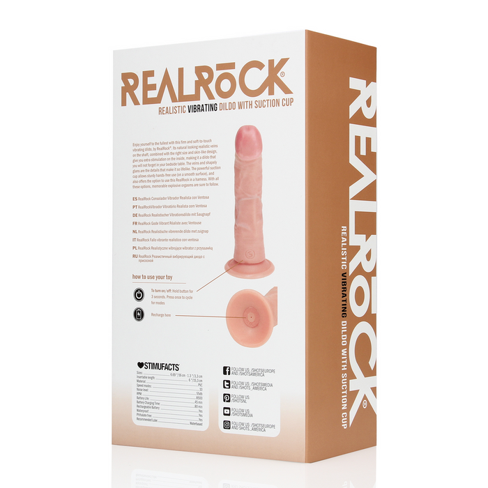 RealRock Vibrerende Gebogen Dildo 15 Cm
