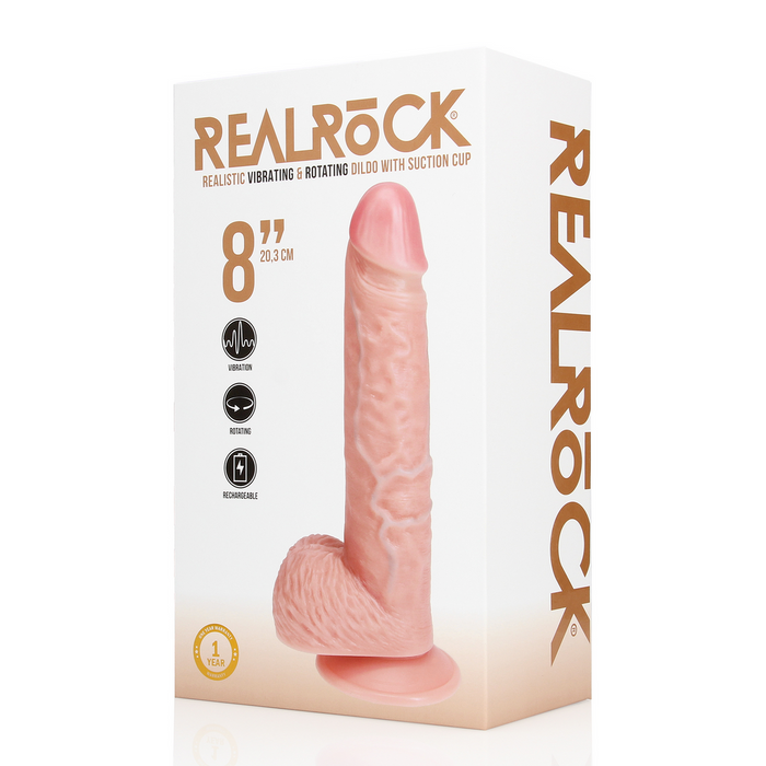 RealRock Vibrerende & Roterende Dildo 20 Cm