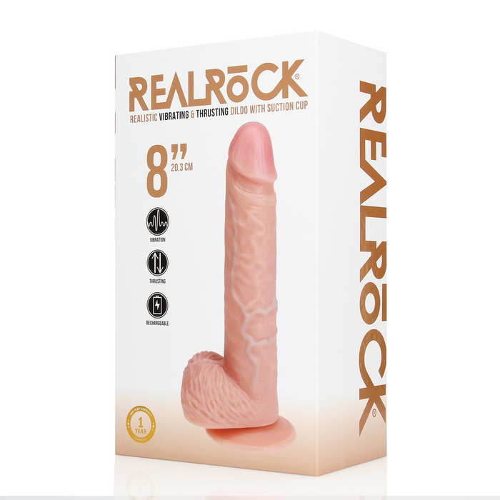 RealRock Vibrerende & Stotende Dildo 20 Cm