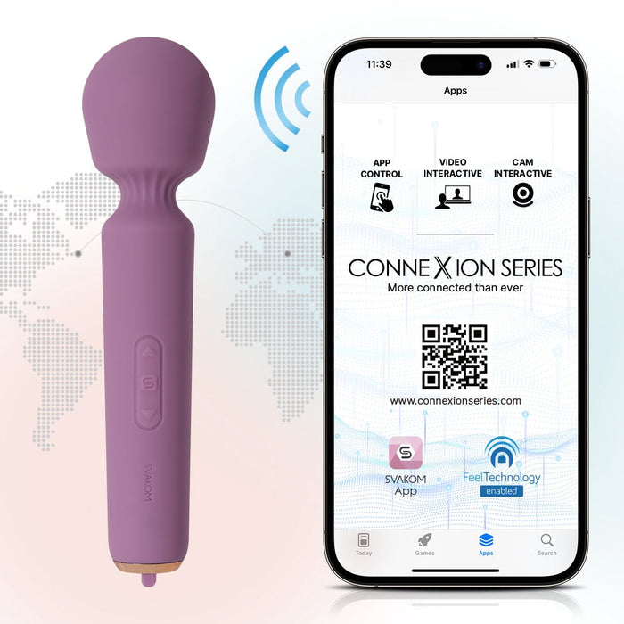 Svakom Mini Emma Wand Vibrator Met App 16 cm